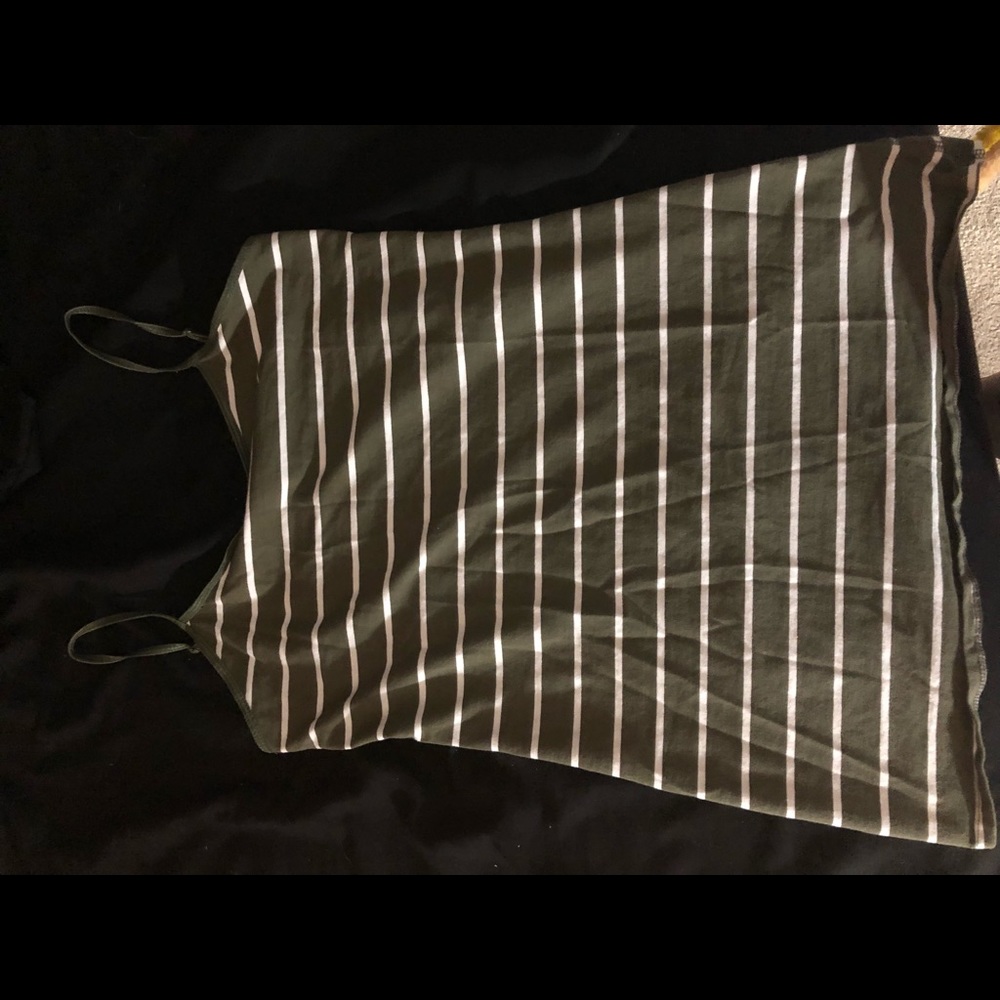 Green and white tank top